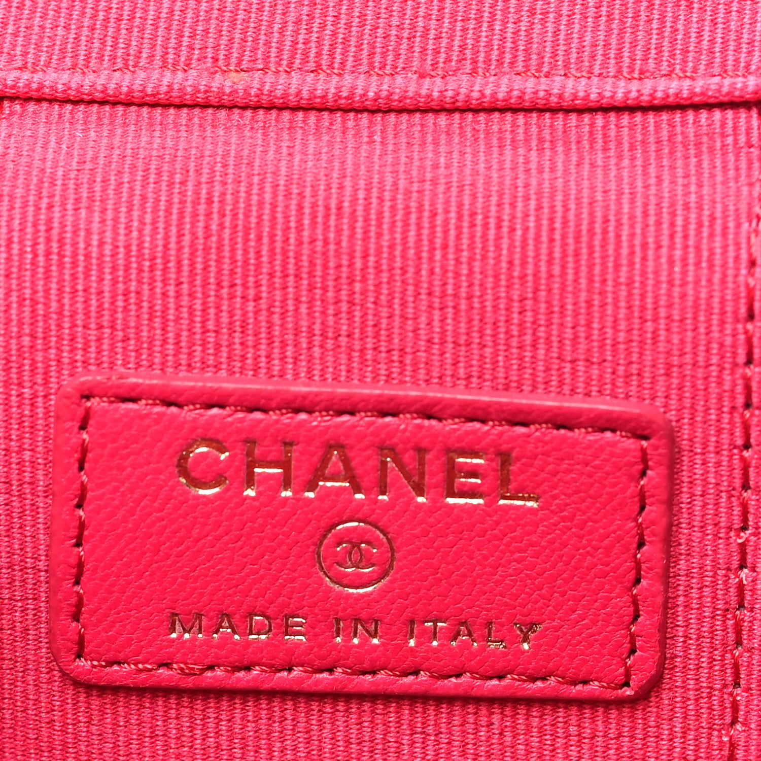 Chanel Lambskin Quilted Mini Top Handle Vanity Case With Chain Dark Pink 7 of 12