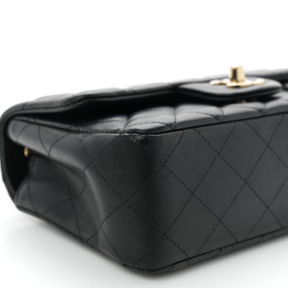 Chanel Lambskin Quilted Mini Rectangular Flap Black 9 of 10