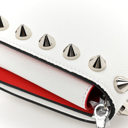 Christian Louboutin Calfskin Empire Maxi Spikes Paloma Clutch White 16 of 16