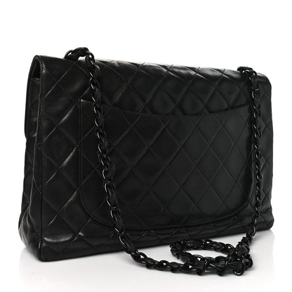 Chanel Lambskin Quilted Jumbo Single Flap So Black 4 of 11