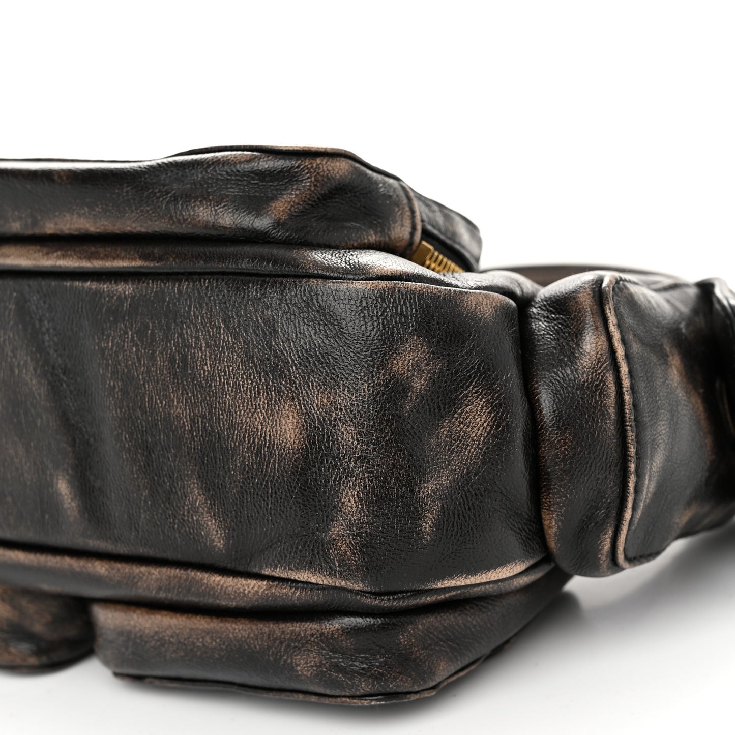 Distressed Nappa Pocket Bag Sand Coffee