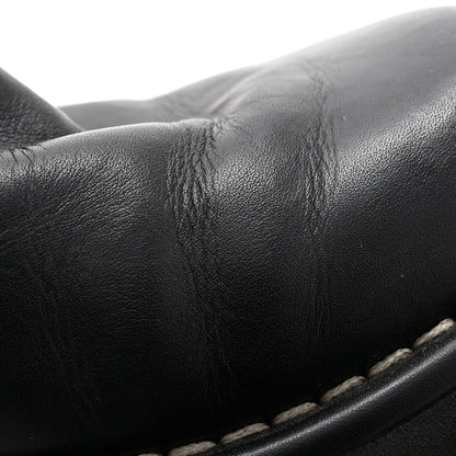 Chanel Calfskin Quilted Buckle Biker Boots 36 Black 9 of 9