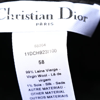 Christian Dior Wool Oblique Jacquard Bob Chic Bucket Hat 58 Black 9 of 9