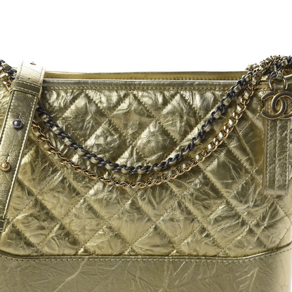Chanel Metallic Aged Calfskin Quilted Medium Gabrielle Gold 10 of 10