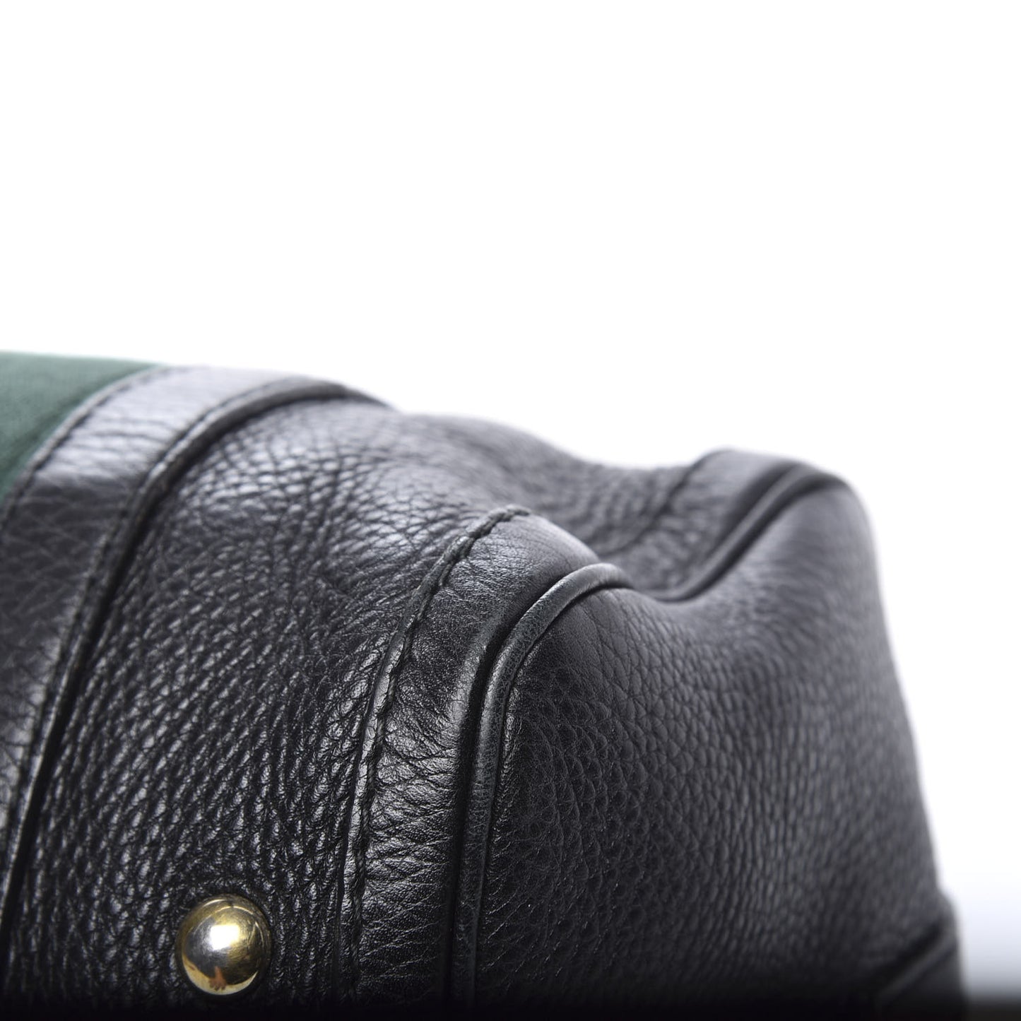Calfskin Vintage Web Small Boston Black
