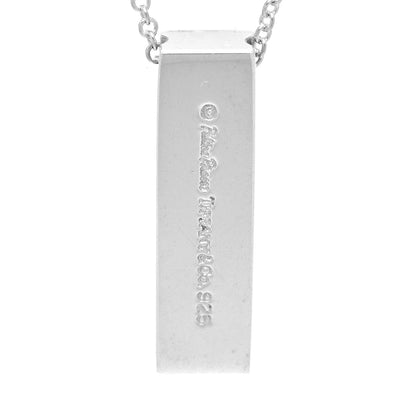 Tiffany Sterling Silver Diamond Paloma Picasso Love and Kisses Bar Pendant Necklace 5 of 7