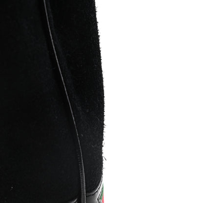 Gucci Suede Patent Web Small Ophidia Bucket Bag Black 11 of 11