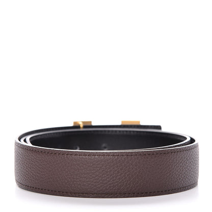Hermes Box Togo 32mm H Belt 90 Black Chocolate 3 of 7