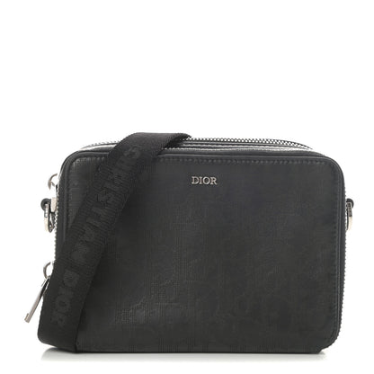 Christian Dior Calfskin Oblique Galaxy Perforated Messenger Black Multicolor 1 of 11
