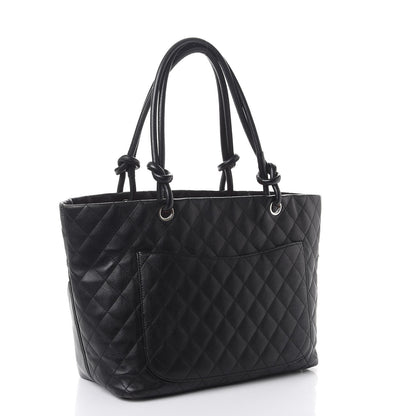 Chanel Calfskin Quilted Large Cambon Tote Black 3 of 12