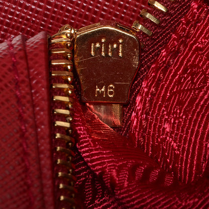 Prada Saffiano Lux Medium Tote Fuoco 7 of 13