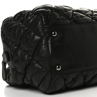 Chanel Calfskin Bubble Quilt Bowler Black 16 of 27