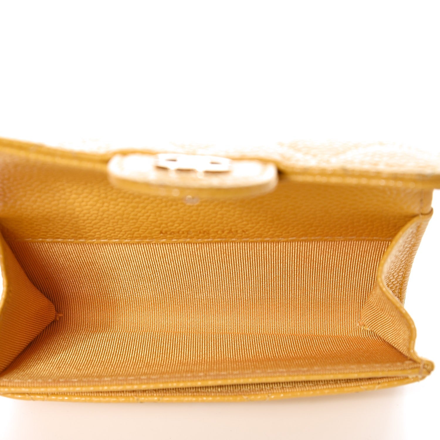 Chanel Caviar Quilted Flap Card Holder Yellow 5 of 16