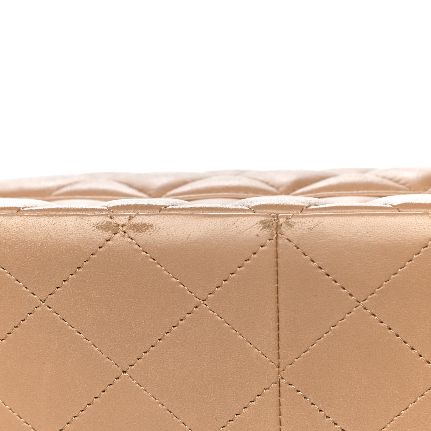 Chanel Lambskin Quilted Jumbo Double Flap Dark Beige 28 of 31
