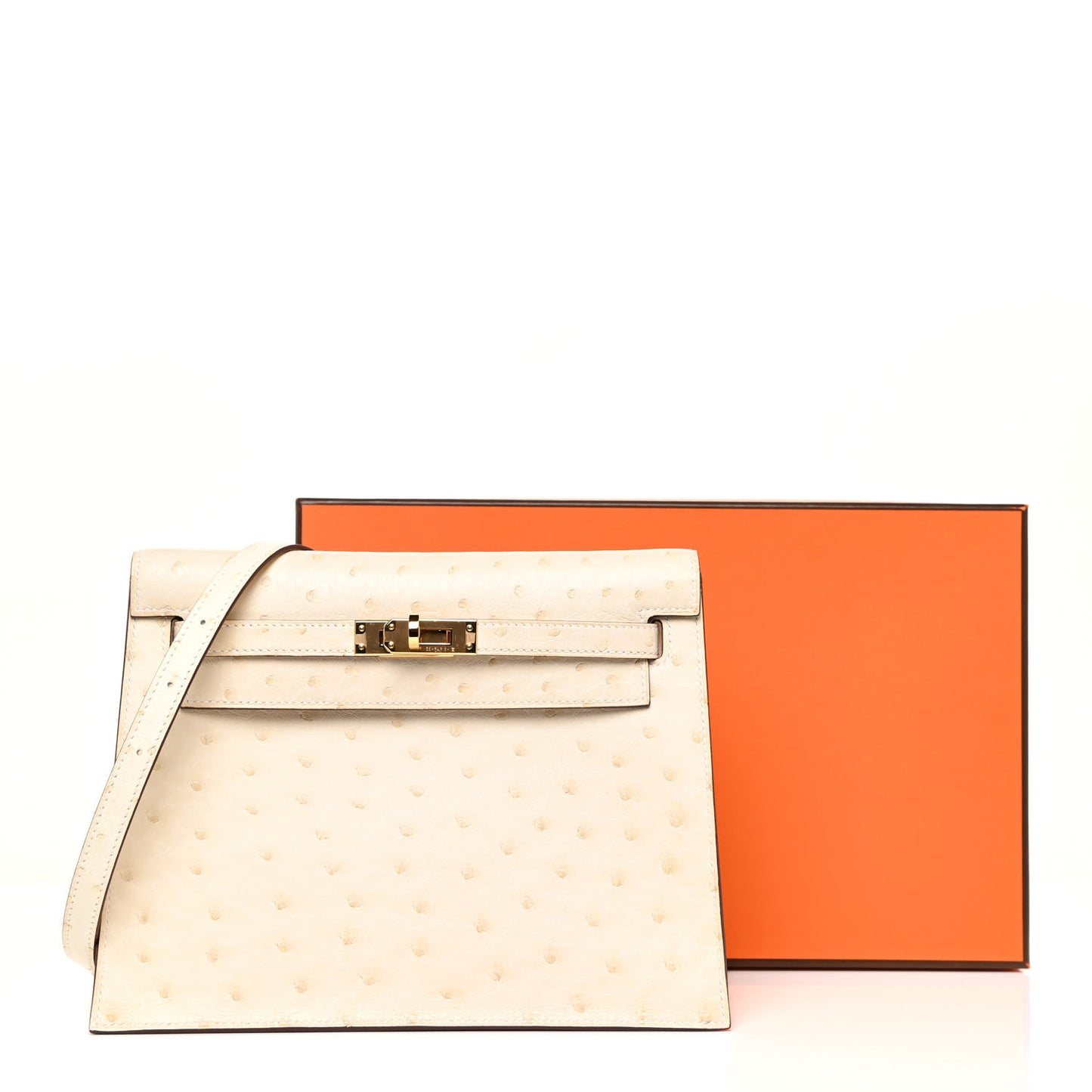 Ostrich Kelly Danse II Belt Bag Nata