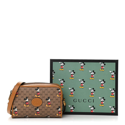 Gucci X DISNEY Mini Vintage GG Supreme Monogram Mickey Mouse Shoulder Bag Beige Vintage Sun Oil 11 of 11