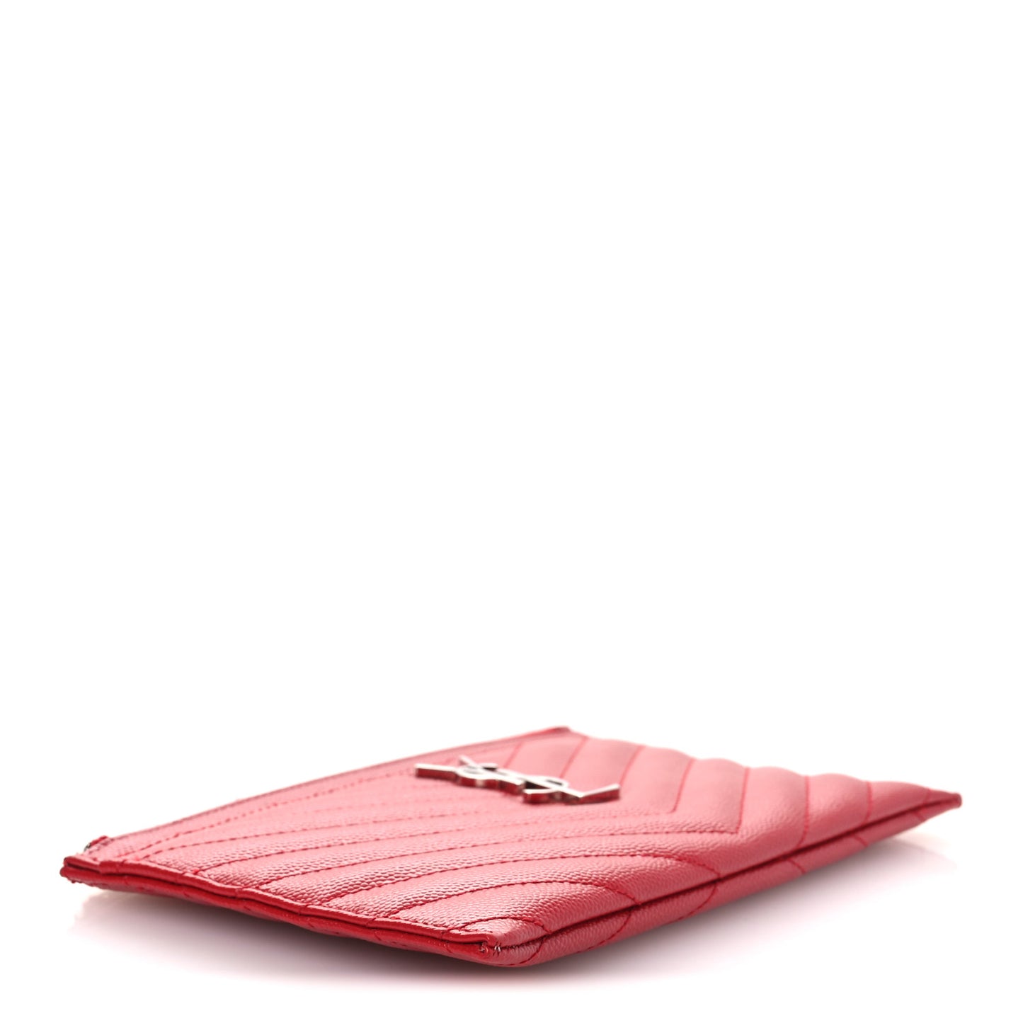 Grain De Poudre Chevron Monogram Bill Pouch Rouge Eros