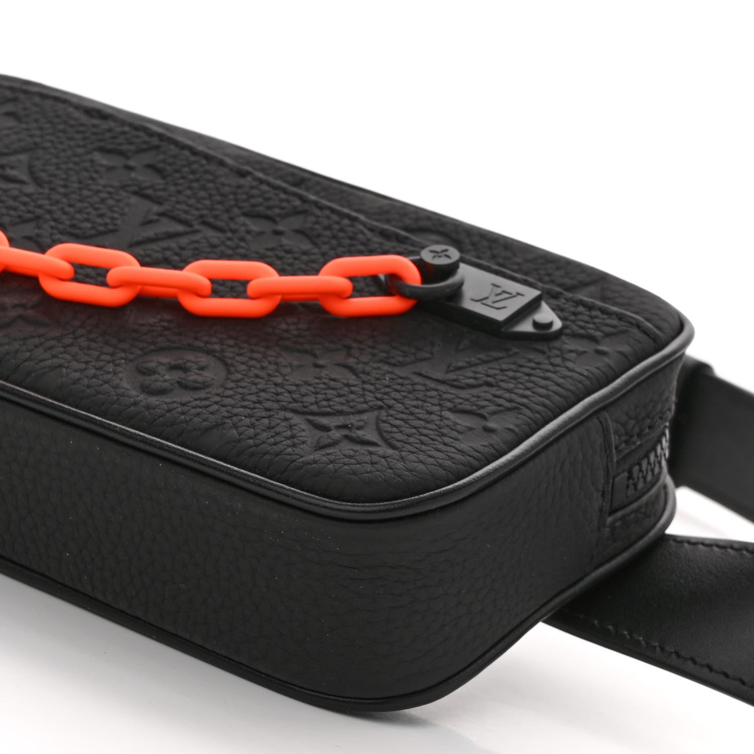 Louis Vuitton Taurillon Monogram Uniformes Solar Ray Soft Pochette Volga Belt Bag Black 9 of 9