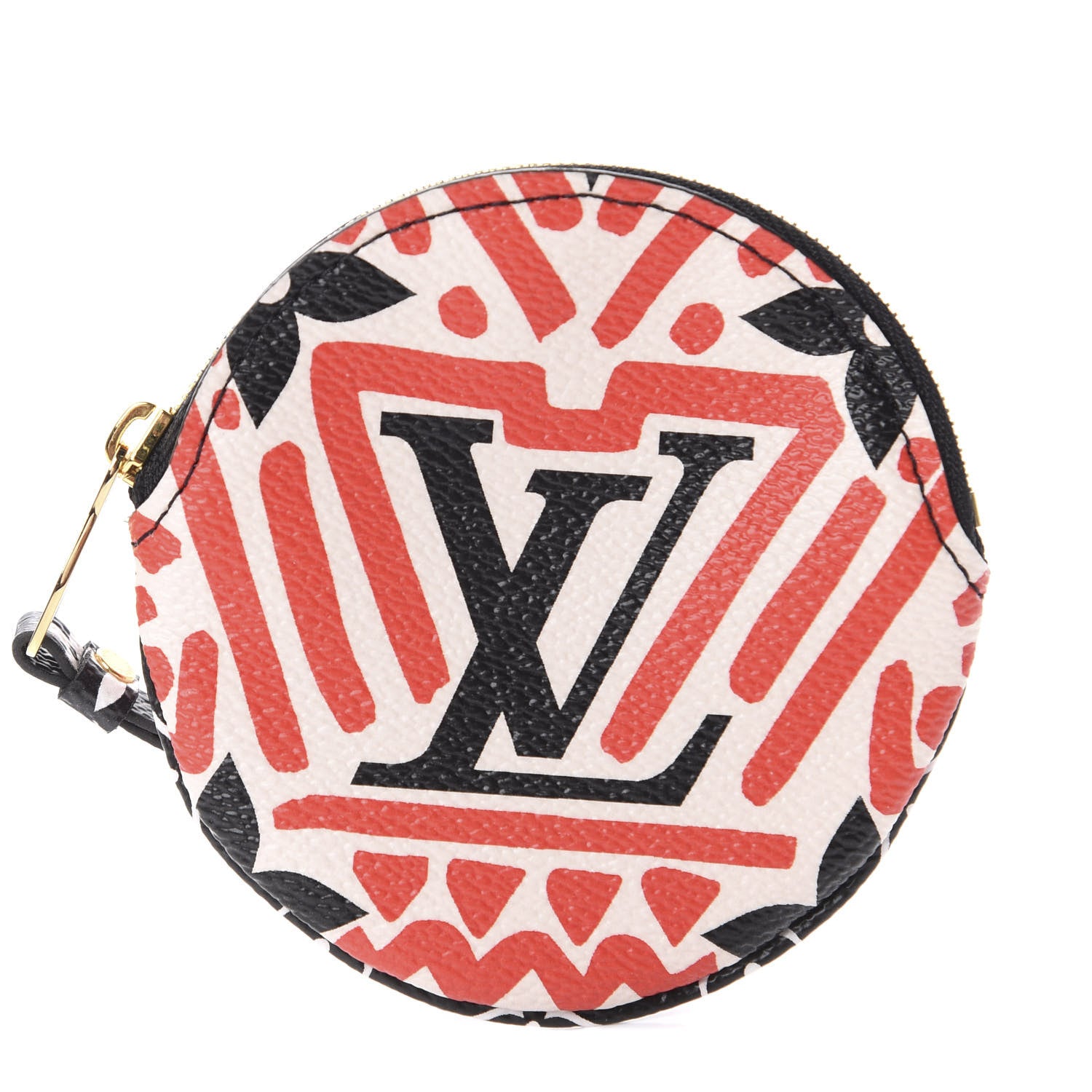 Louis Vuitton Monogram Giant Crafty Round Coin Purse Creme Rouge 1 of 5