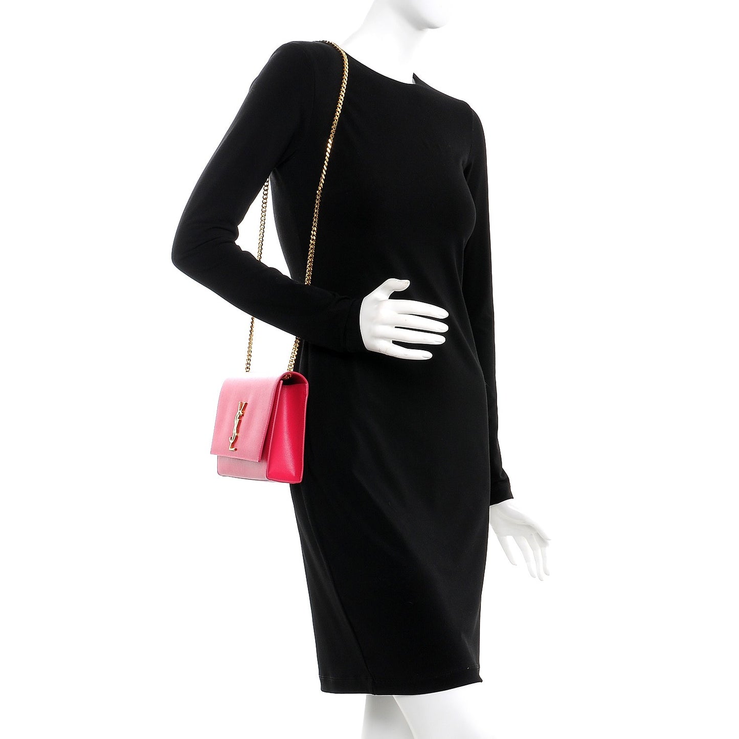Grain De Poudre Medium Monogram Kate Satchel Lipstick Fuchsia