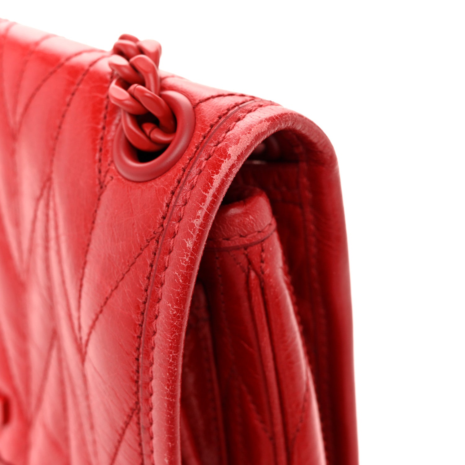 Miu Miu Vitello Shine Trapu Shoulder Bag Red 10 of 12