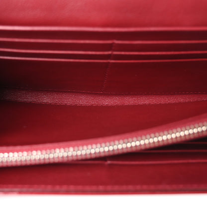 Christian Dior Patent Cannage Rendez-vous Chain Wallet Red 5 of 10