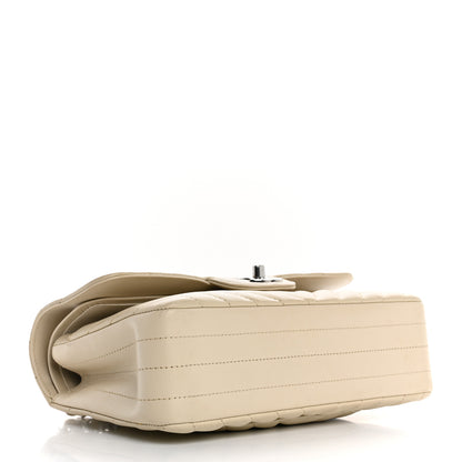 Chanel Calfskin Chevron Quilted Small Double Flap White 4 of 13