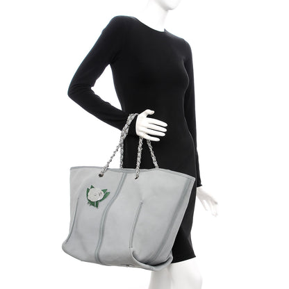 Chanel Iridescent Caviar Camellia Flower Shopping Tote Grey 2 of 16