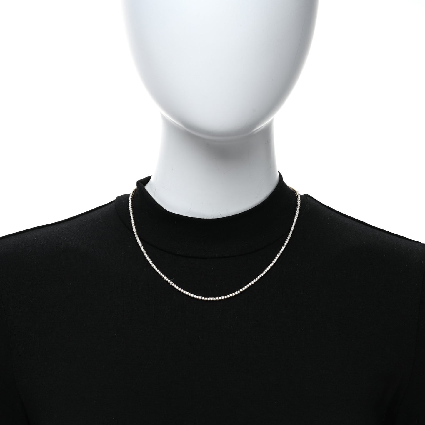 18K Yellow Gold Diamond Hepburn Choker Necklace 18"