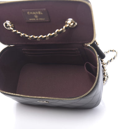 Chanel Lambskin Quilted Small Vanity Case With Chain Black 5 of 11