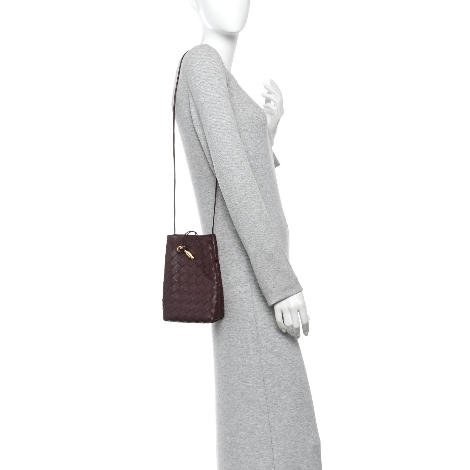 Bottega Veneta Nappa Intrecciato Andiamo Phone Pouch Deep Mahogany 2 of 10
