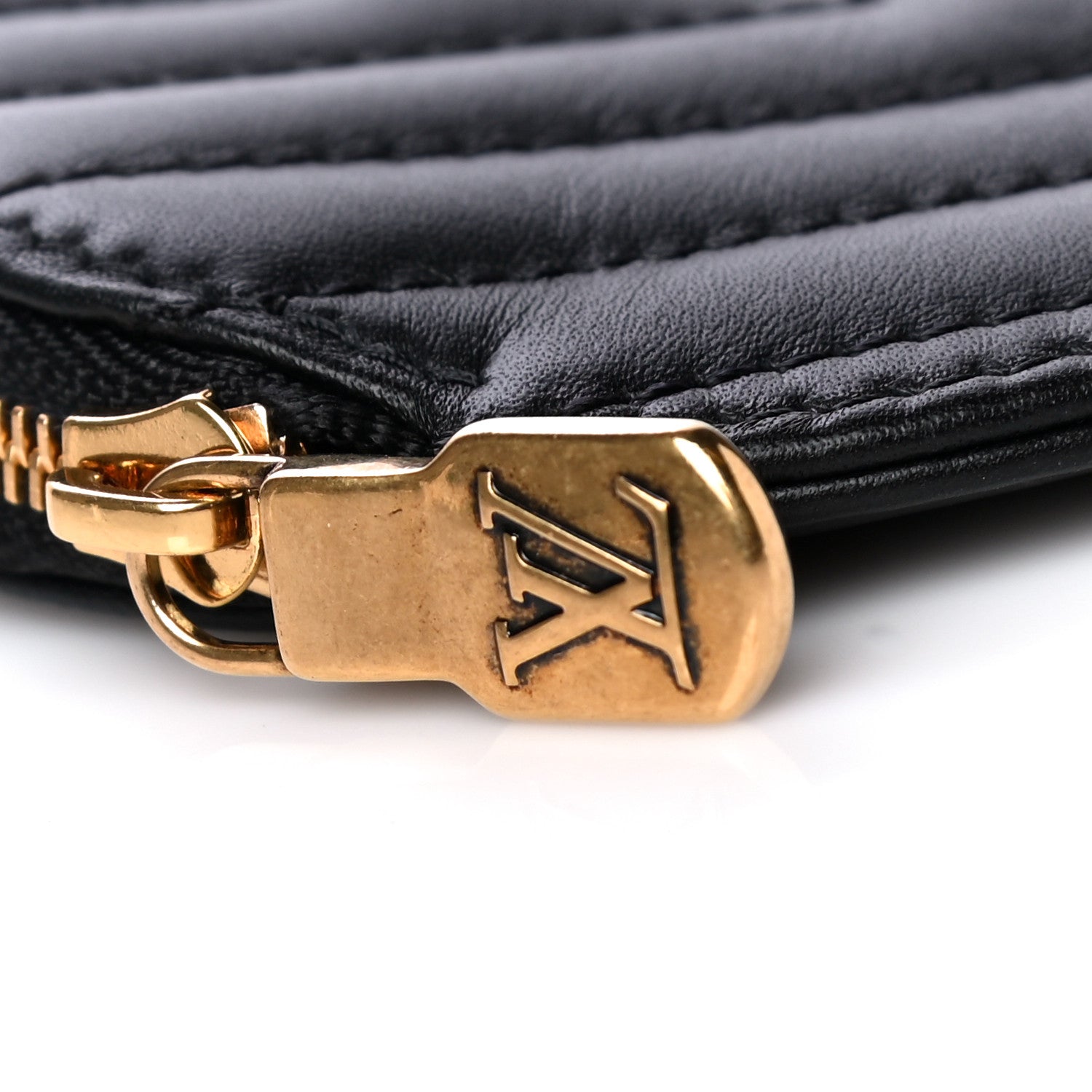 Louis Vuitton Calfskin New Wave Multi Pochette Round Coin Purse Black 5 of 5