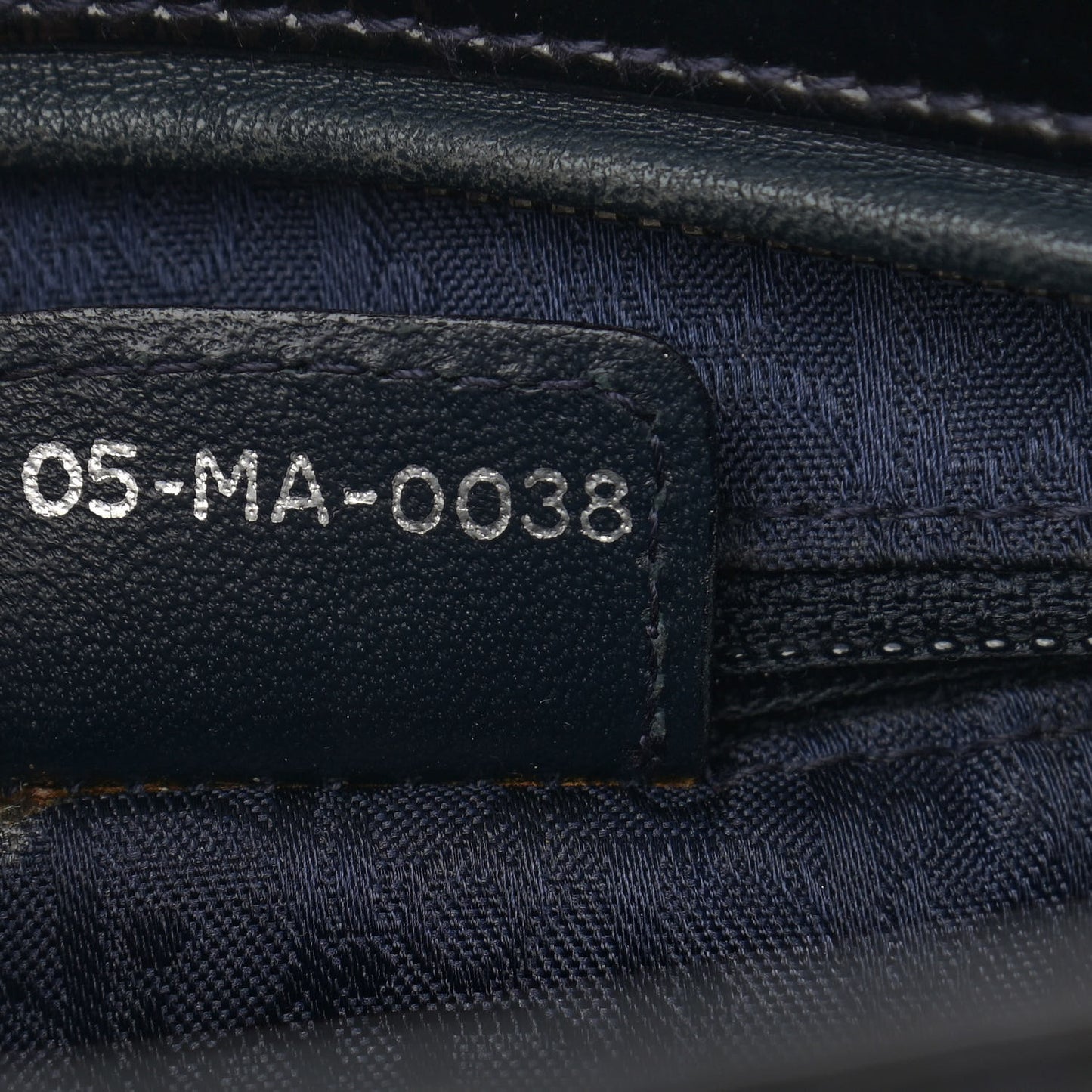 Patent Cannage Stitched Large Lady Dior Dark Navy Blue