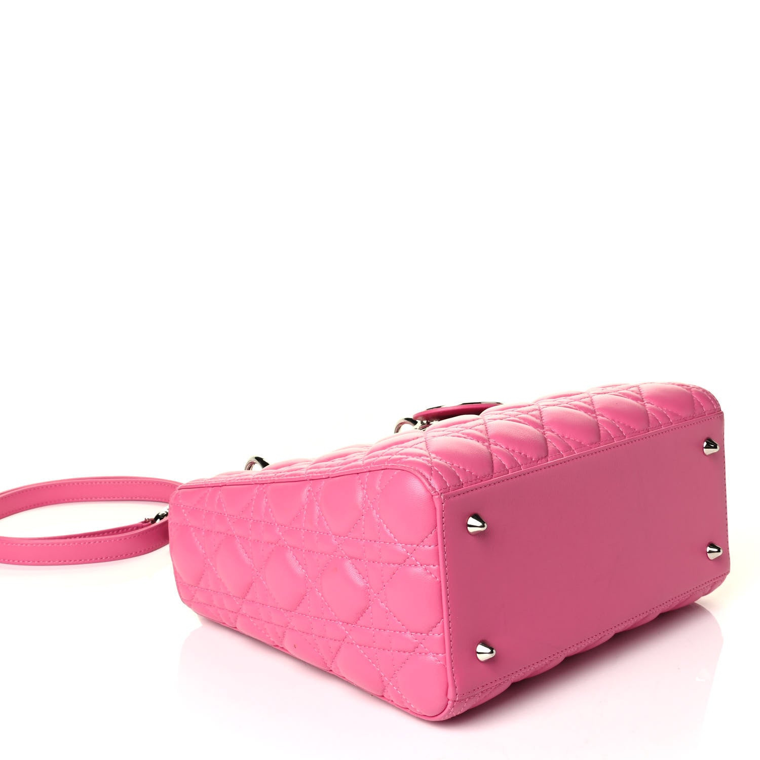 Christian Dior Lambskin Cannage Medium Lady Dior Pink 3 of 7