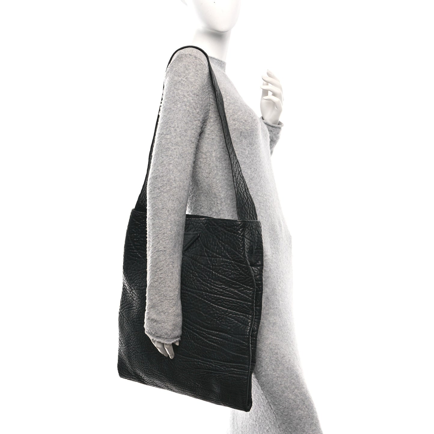 Full Grain Calfskin Shoulder Bag Black