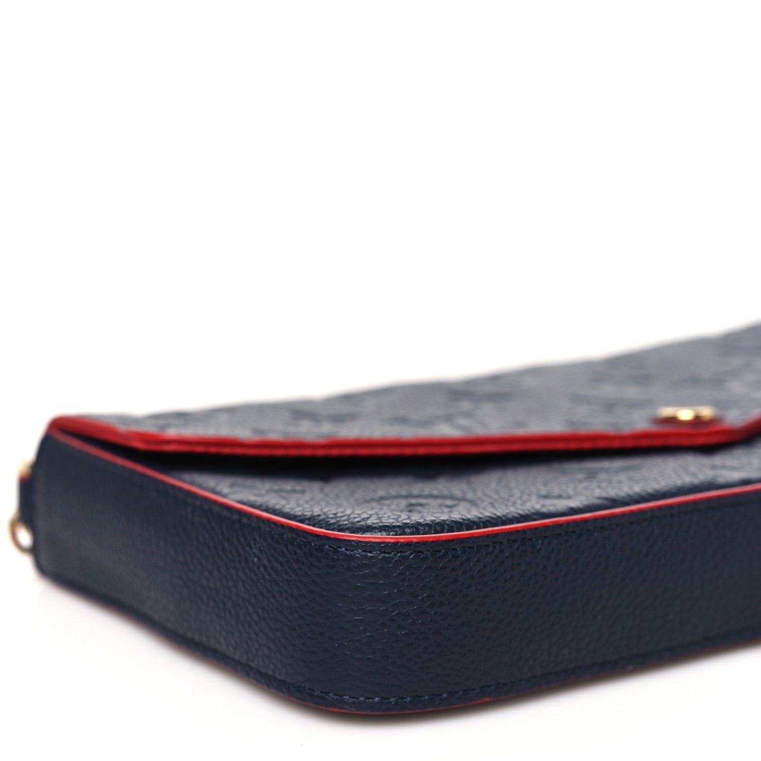 Louis Vuitton Empreinte Pochette Felicie Chain Wallet Marine Rouge 9 of 11
