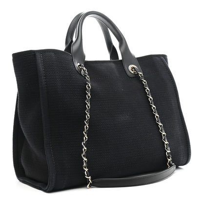 Chanel Mixed Fibers Small Deauville Tote Black 4 of 14