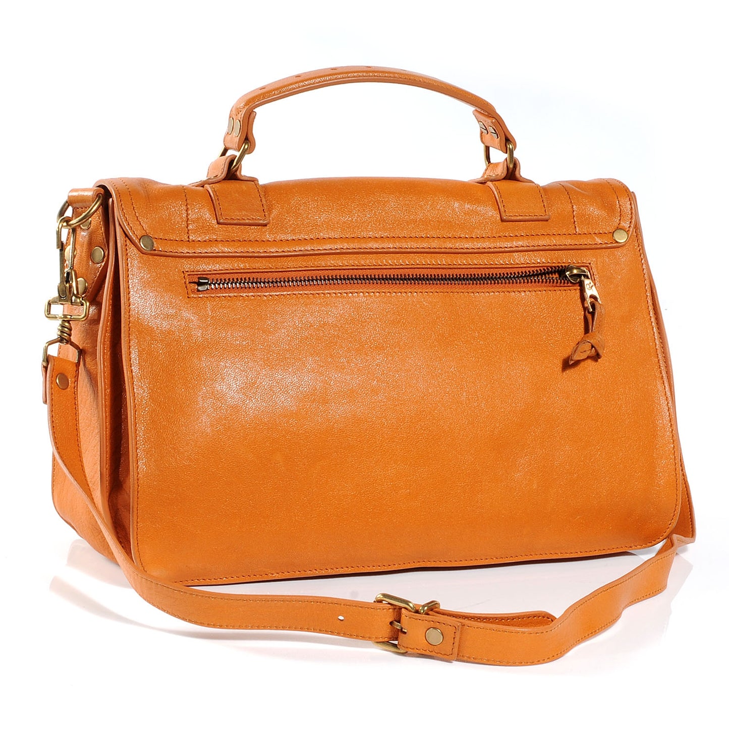 Lambskin PS1 Medium Satchel Saffron