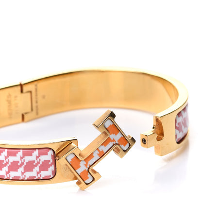 Hermes Enamel Cheval Pixel Narrow Clic Clac H Bracelet PM Terre Orange 5 of 7