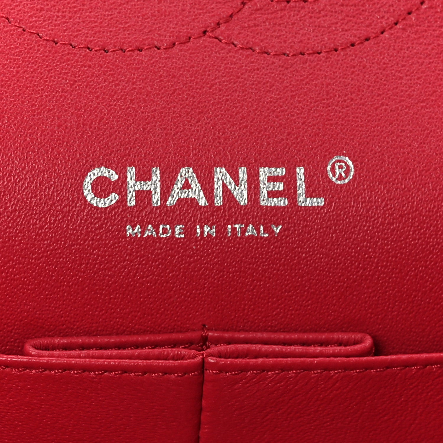 Chanel Washed Caviar Quilted Medium Double Flap Red 6 of 9