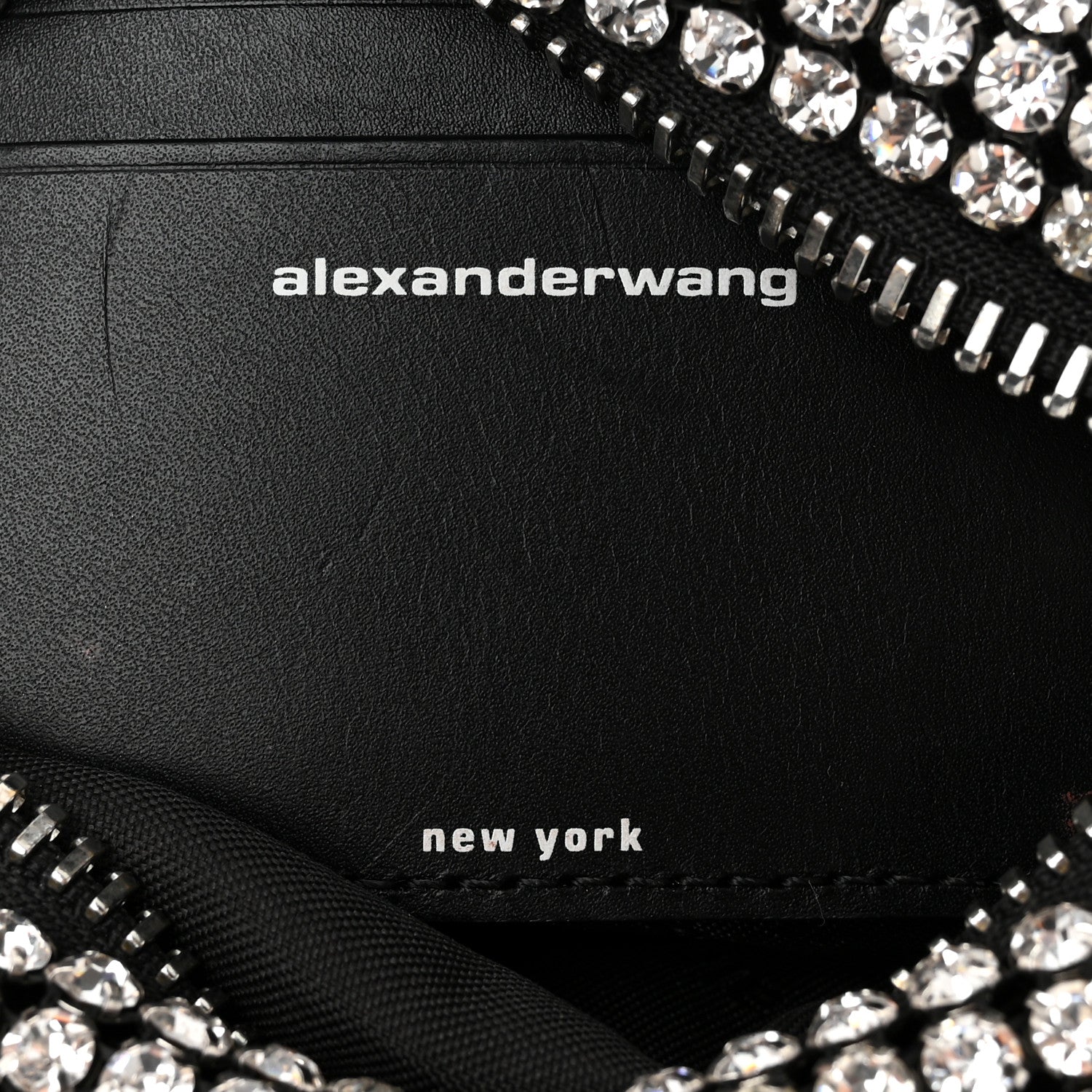Alexander Wang Mesh Crystal Rhinestone Mini Heiress Pouch Black Silver 6 of 10