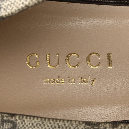 Gucci GG Supreme Monogram Malaga Kid Blondie Pumps 35.5 Beige Ebony New Acero 8 of 13