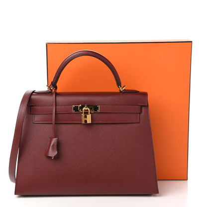 Hermes Epsom Kelly Sellier 32 Rouge H 11 of 11
