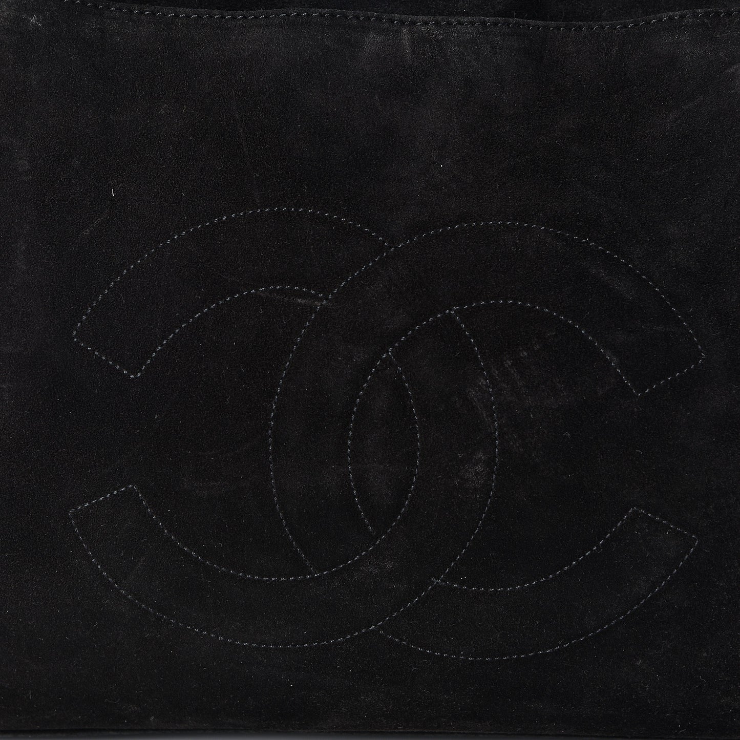 Suede CC Shoulder Bag Black