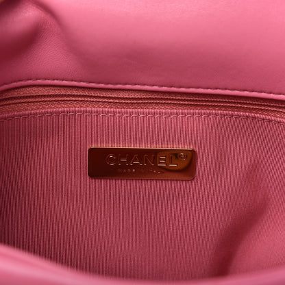 Chanel Lambskin Quilted Medium Chanel 19 Flap Pink 8 of 11