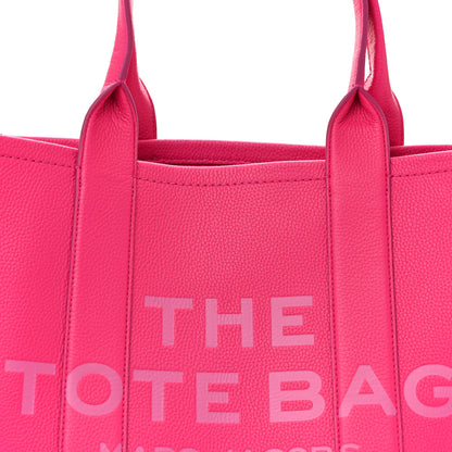 Marc Jacobs Grained Calfskin Large The Tote Bag Hot Pink 9 of 13