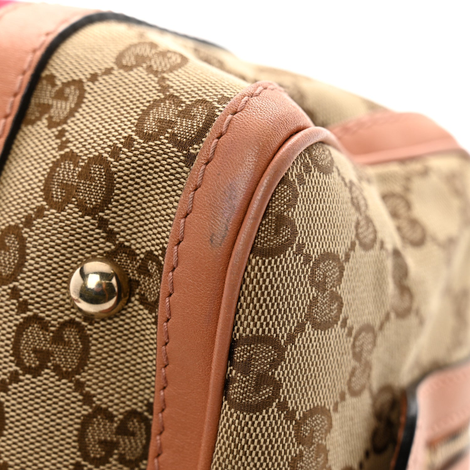 Gucci Monogram Vintage Web Small Boston Beige 11 of 11