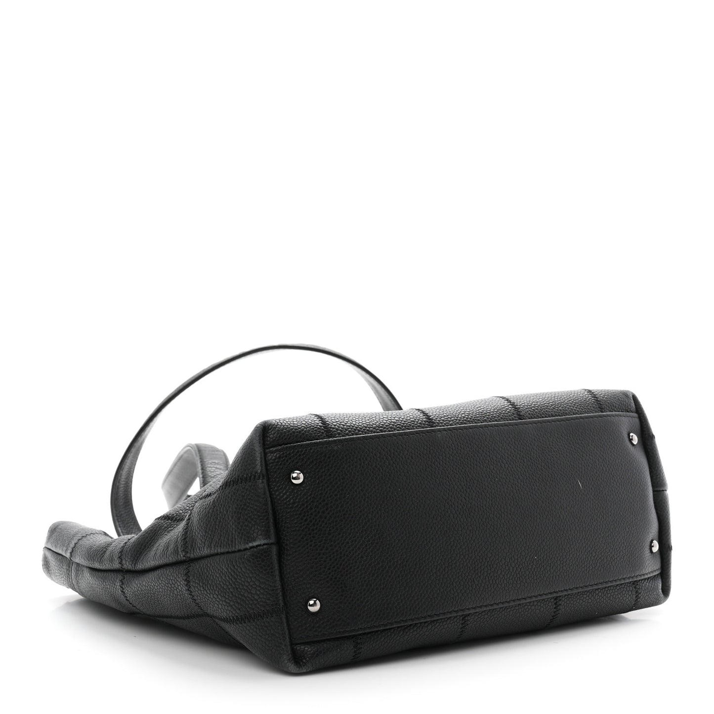 Caviar Square Stitched Tote Black