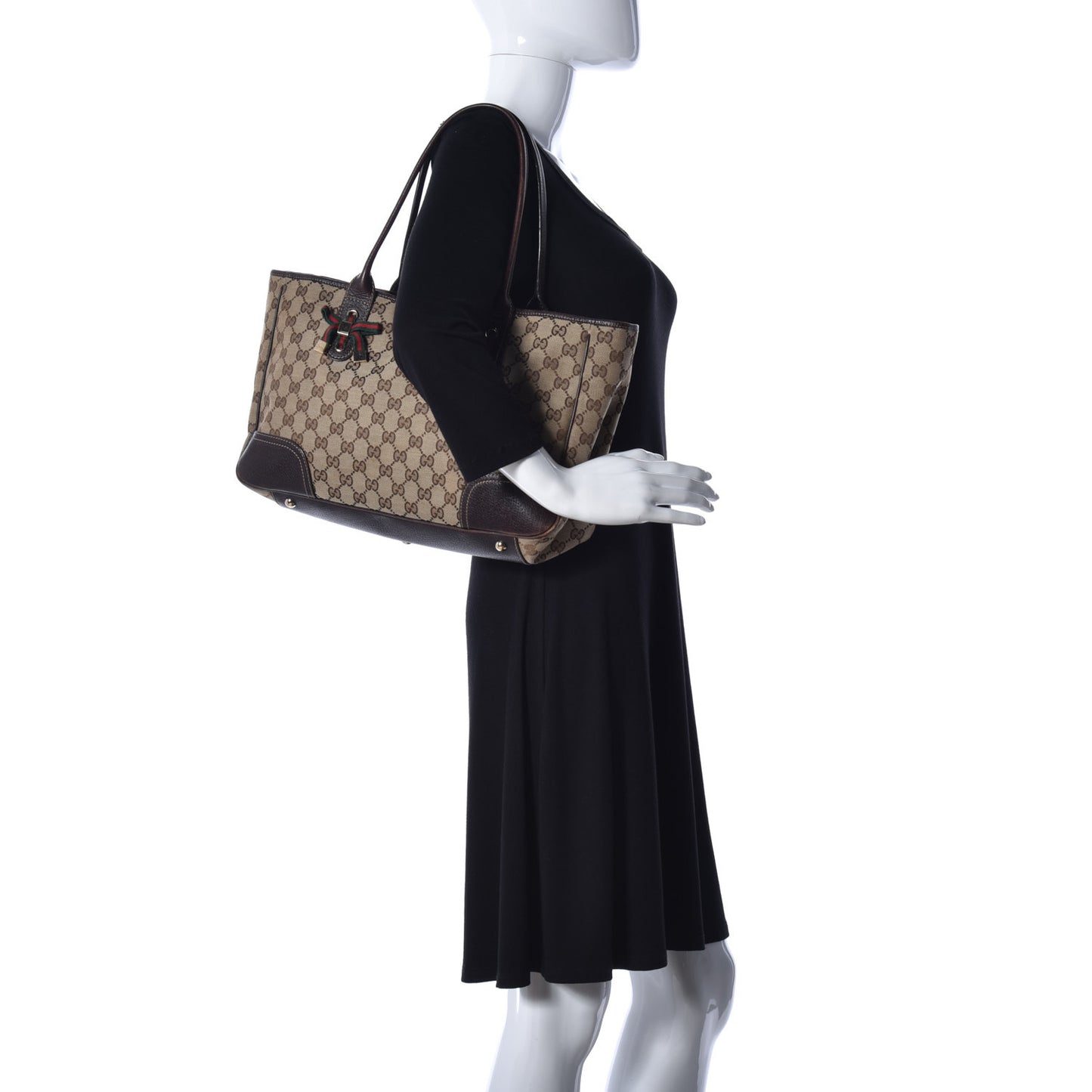 Monogram Medium Princy Tote Dark Brown