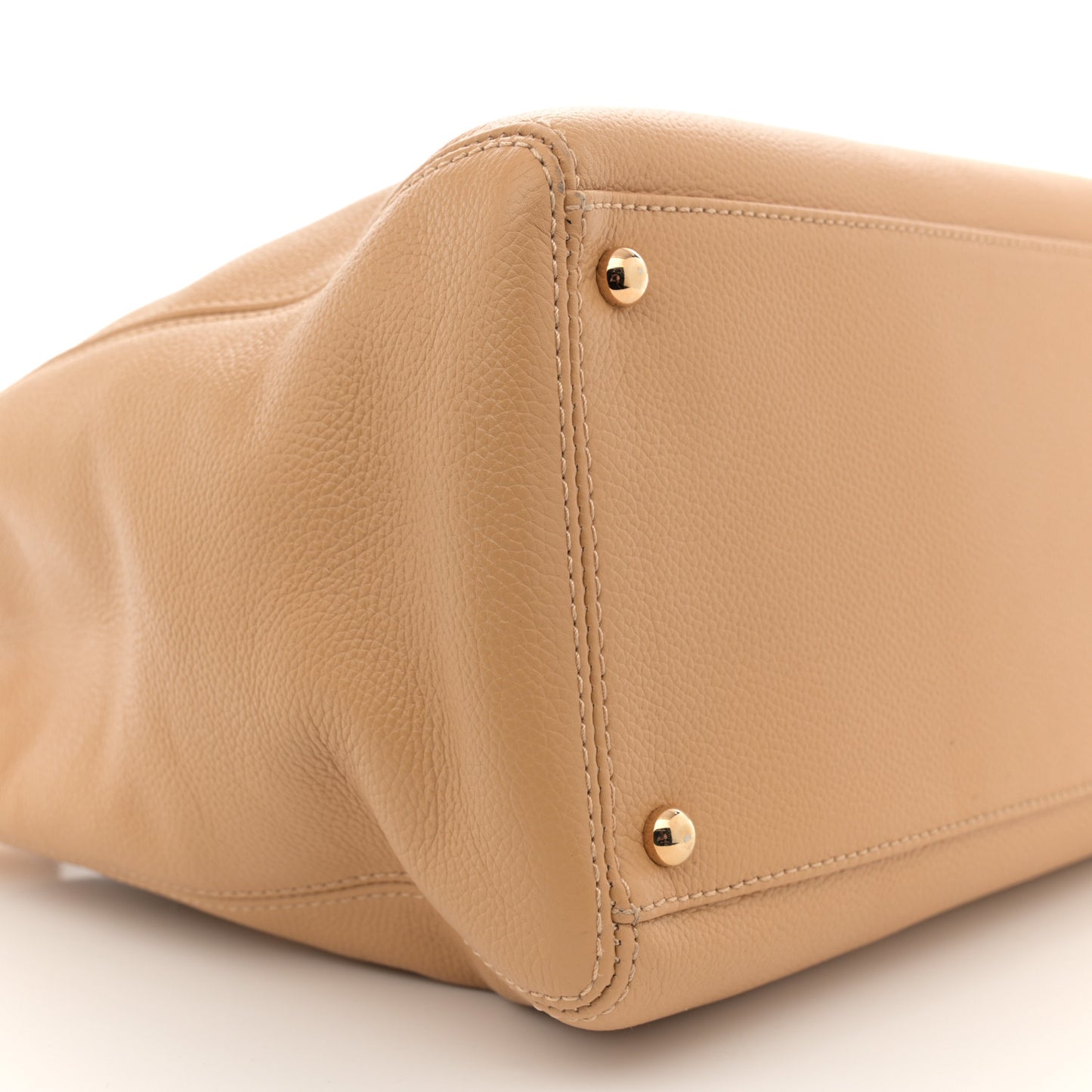 Calfskin Cerf Executive Shopper Tote Beige